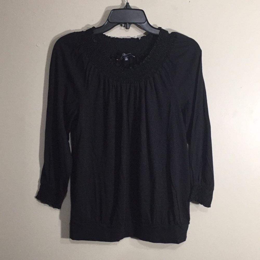 Jones New York Black 3/4 sleeve top